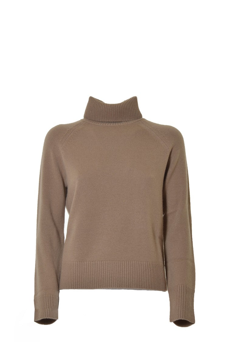 Max Mara Nadar Turtleneck In Camel Cashmere And Wool