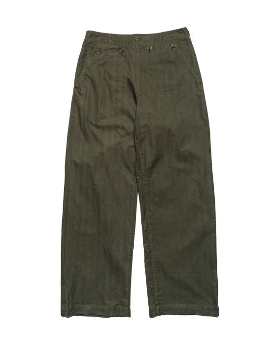 Engineered Garments Relaxed Fit Straight Leg Pants With Textured Cotton Fabric