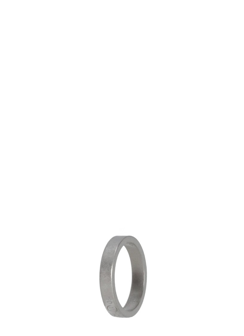Maison Margiela Embossed Numeric Logo Sterling Silver Ring
