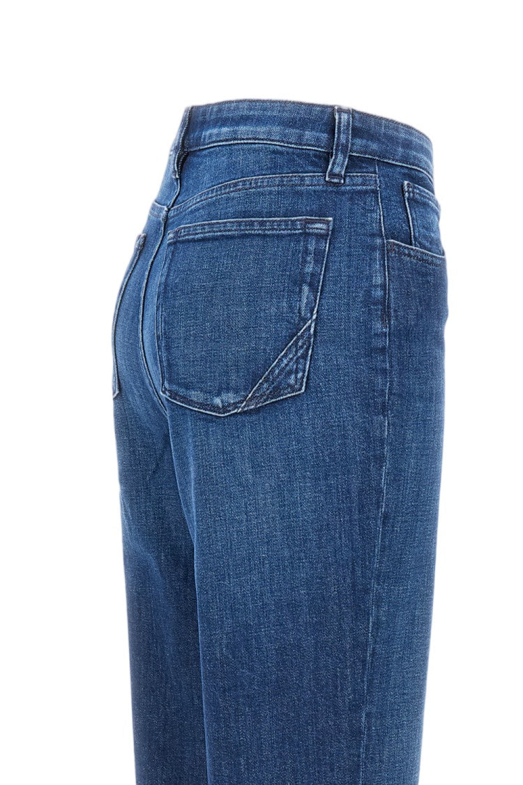 3X1 Mid-Rise Full-Length Flared Jeans With Five-Pocket Design