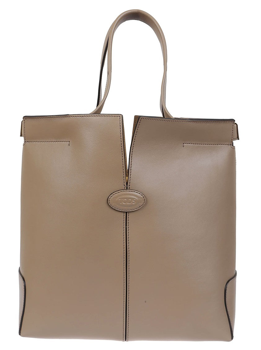 Tod's Structured Leather Tote With Split Design