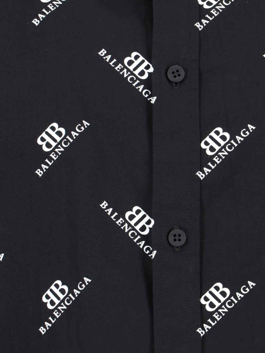 Balenciaga "Bb Monogram" Logo Shirt – Black