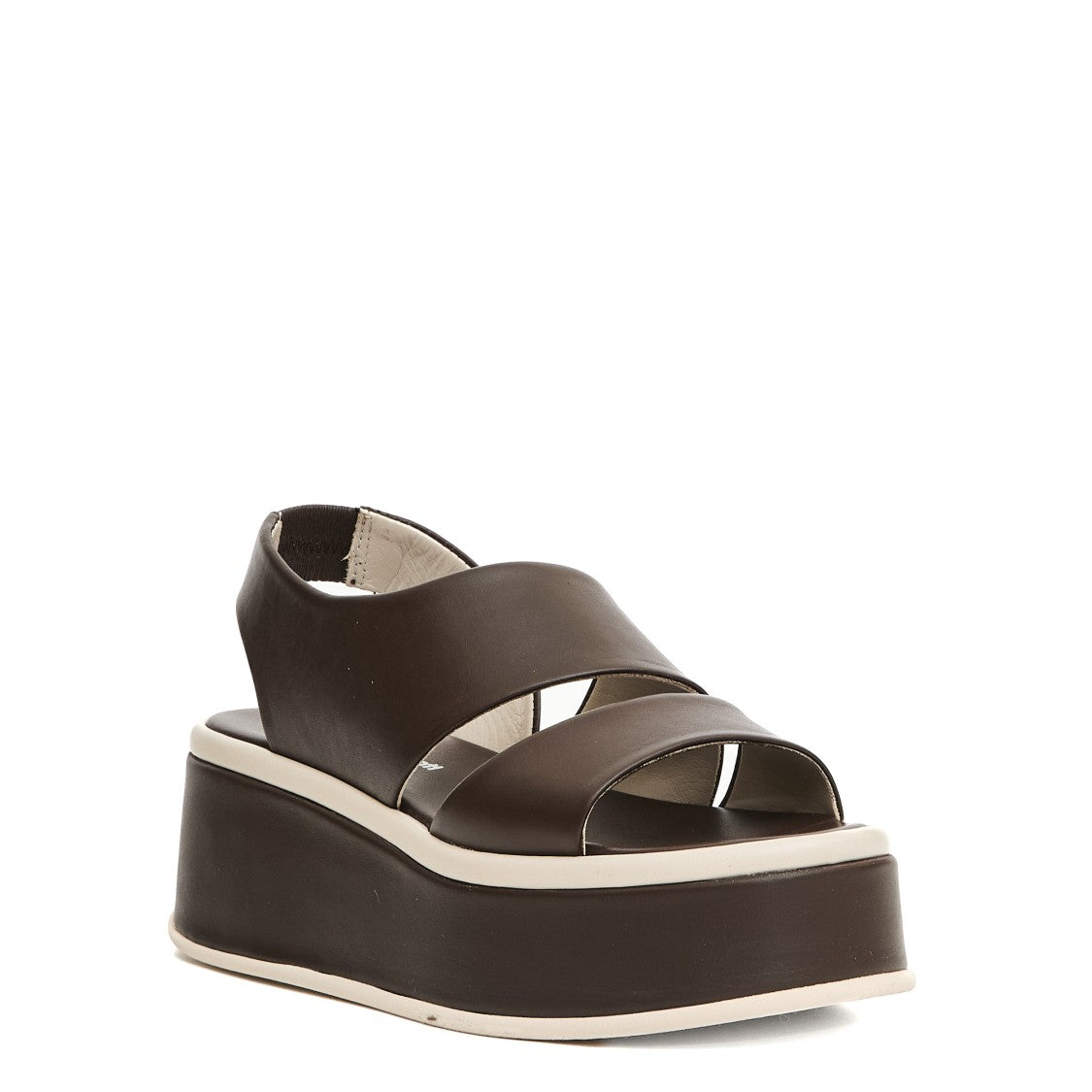 Patrizia Bonfanti 5Cm Wedge Sandal In Chocolate Leather