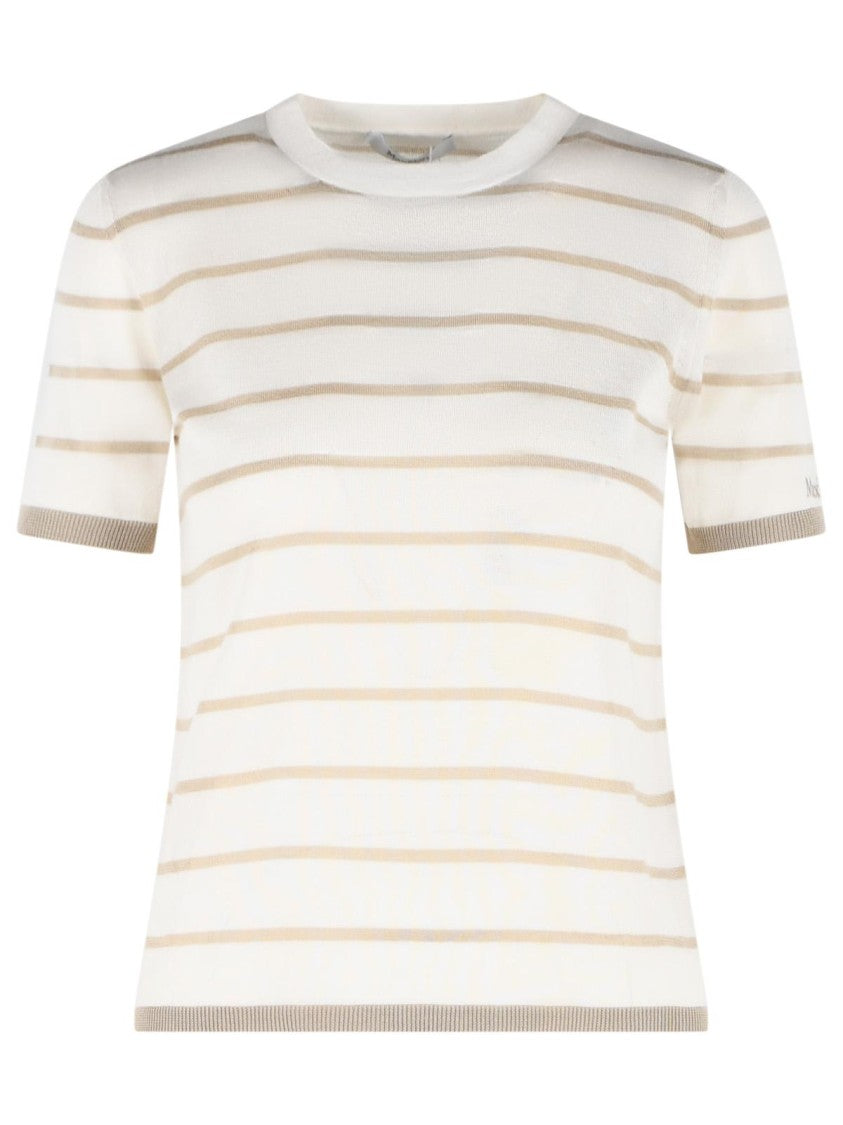 Max Mara 'Favetta' Sweater In Beige Cachemire And Silk Yarn