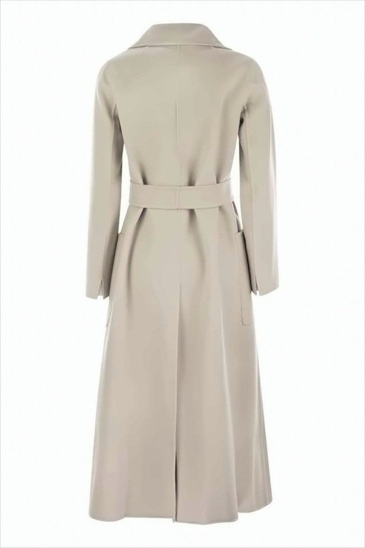 Max Mara Knee-Length Wool Coat With Belted Waist
