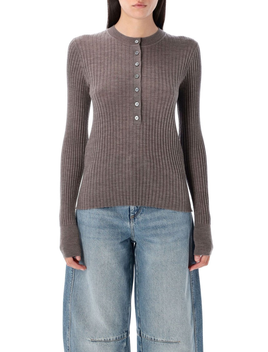 Soeur Ribbed Merino Wool Pullover