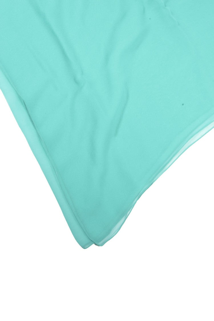 Alberta Ferretti Silk Scarf With Vibrant Turquoise Hue And Soft Drape