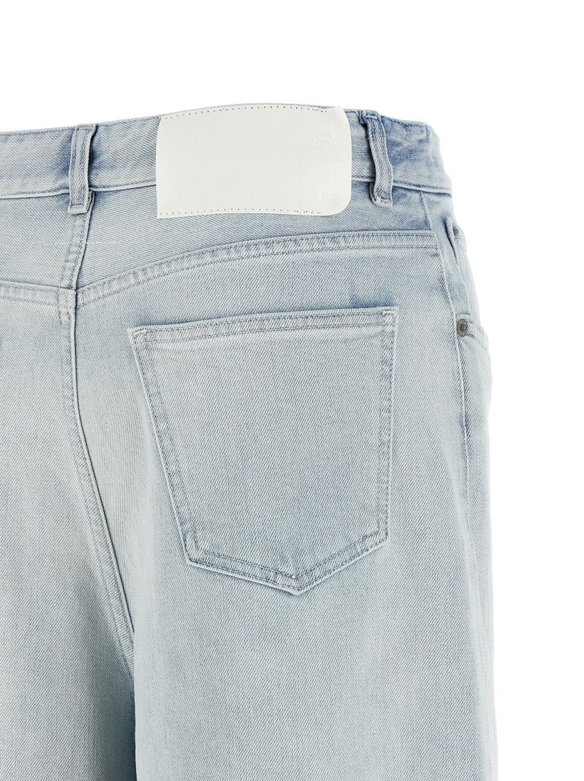 Mm6 By Maison Margiela Light Wash Cotton Denim Jeans
