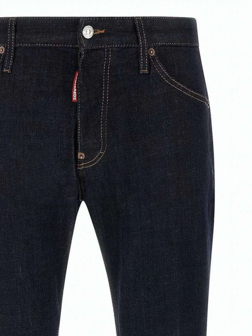 Dsquared2 Straight-Leg Denim Pants With Dark Indigo Wash