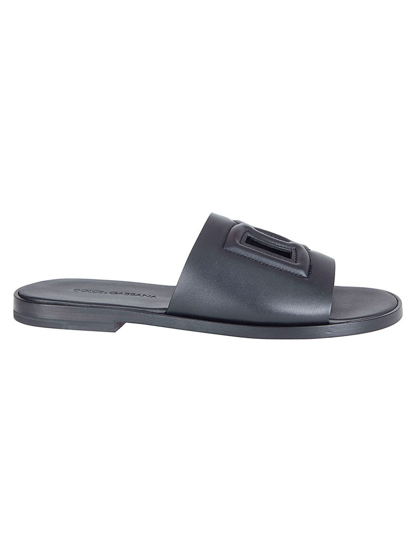 Dolce & Gabbana Open-Toe Slip-On Sandals With Logo Detail