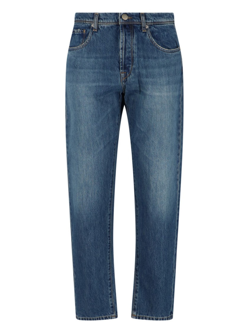 Incotex Straight-Leg Jeans With Traditional Five-Pocket Design