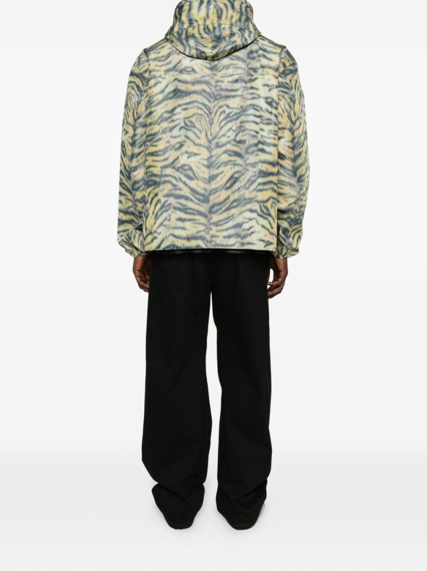 Kenzo Silk And Nylon Blend Zip Jacket