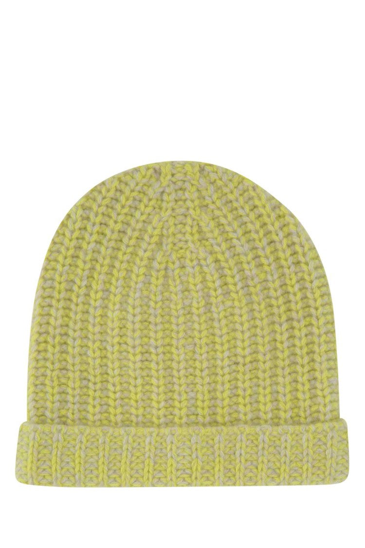 The Elder Statesman Two-Tone Cashmere Beanie Hat