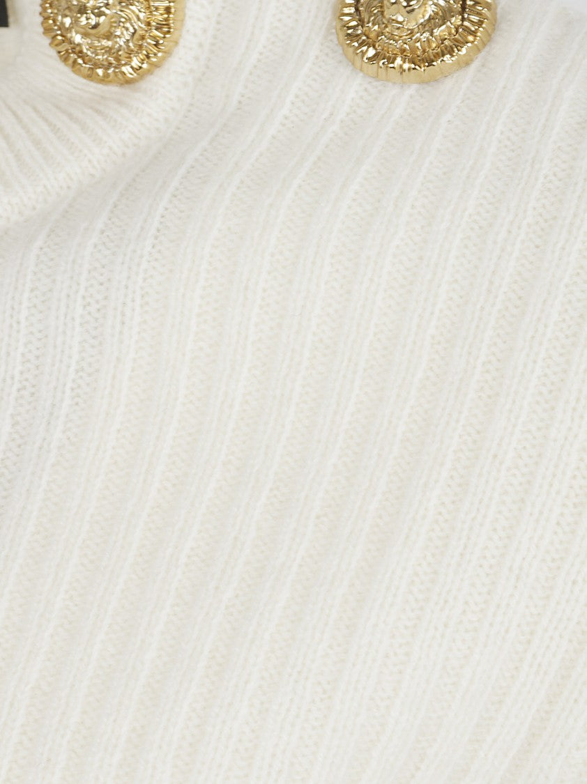 Balmain Ribbed Cashmere Blend Sweater