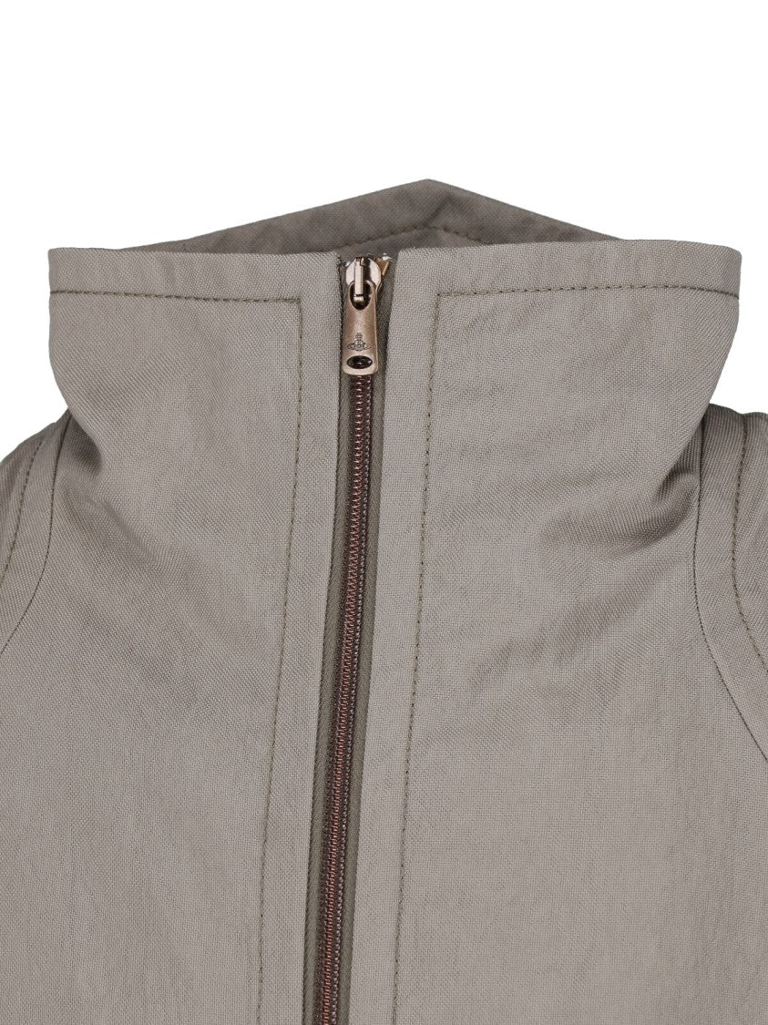 Vivienne Westwood Taupe Harrington Zip-Up Jacket
