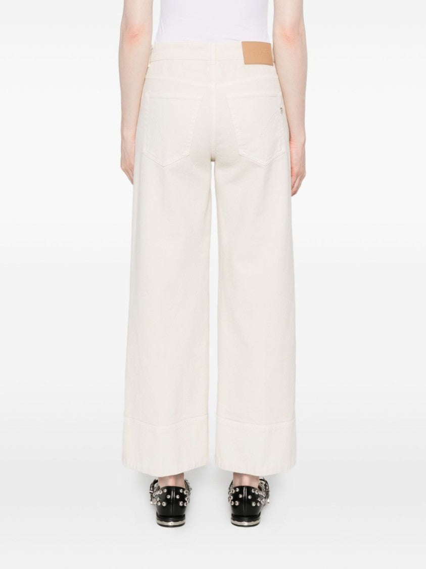 Dondup Cropped Wide-Leg Jeans With Cuffed Hem