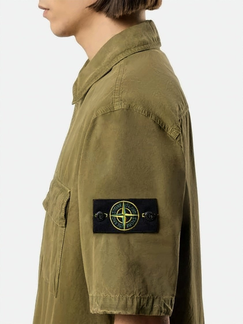 Stone Island Boxy Brown Short-Sleeve Shirt