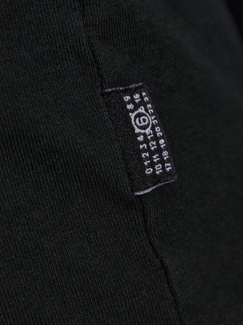 Mm6 By Maison Margiela Black Cotton Crew Neck T-Shirt