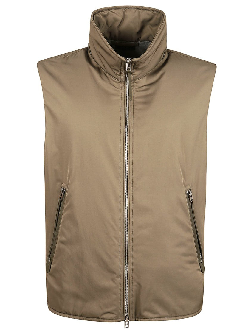 Tom Ford Sleeveless High Collar Jacket
