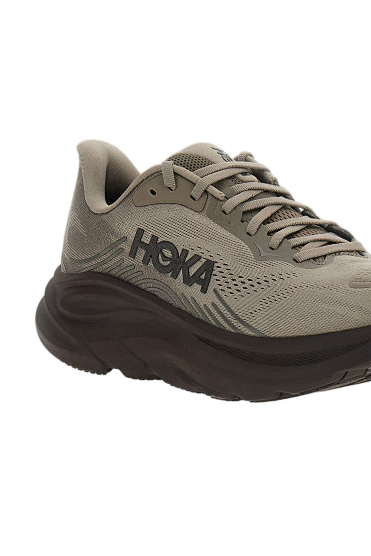 Hoka Grey Clifton 11 Mesh Road Running Sneakers