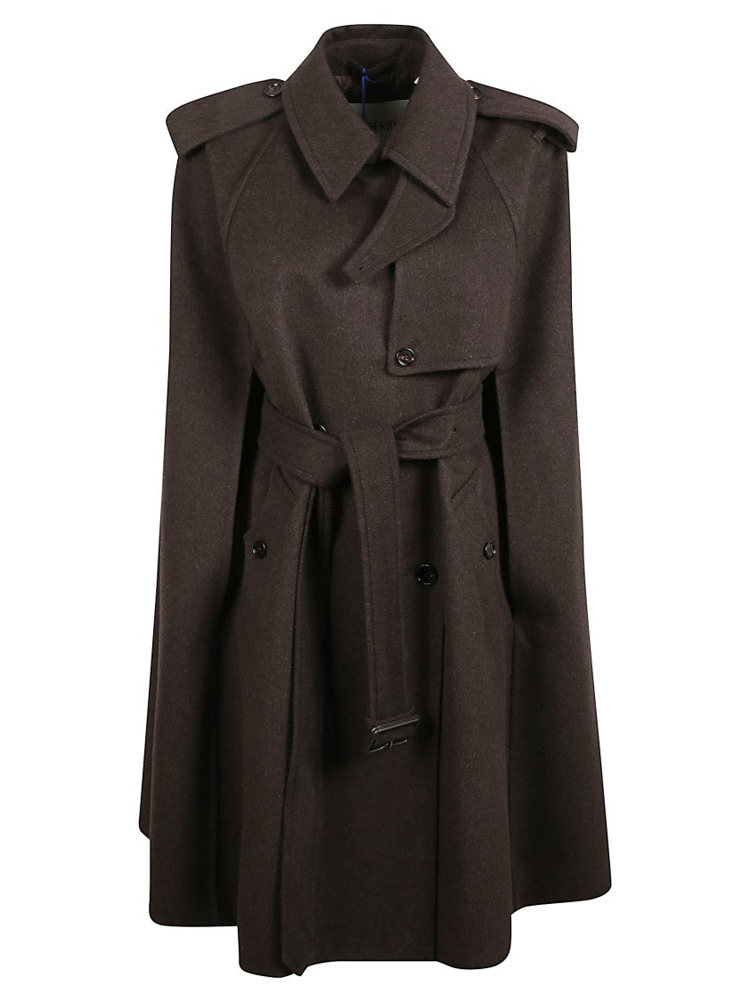 Burberry Bellemont Cashmere Coat With Cape-Style Back Design