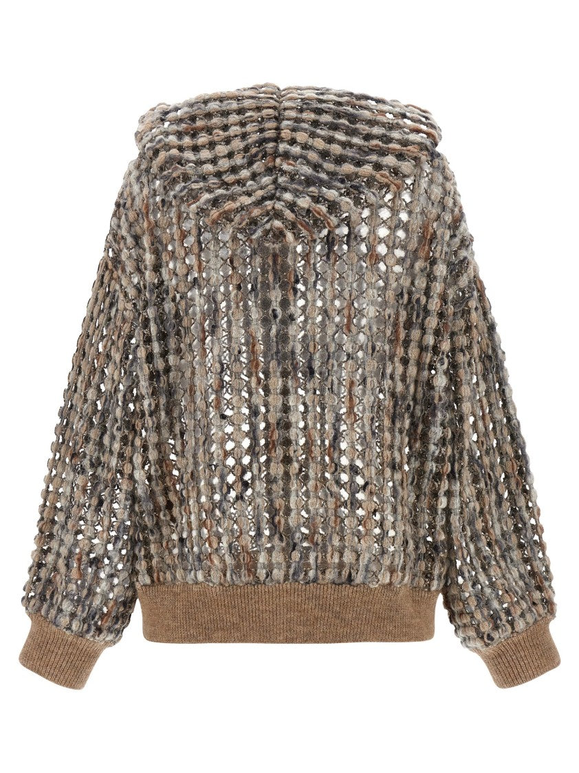 Brunello Cucinelli 'Balloon Net Embroidery' Cardigan