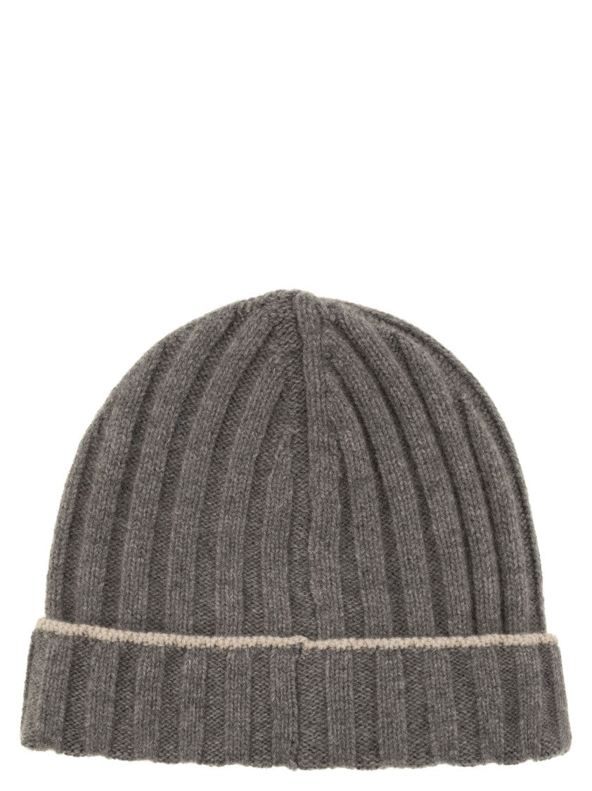 Brunello Cucinelli English Rib Cashmere Knit Beanie