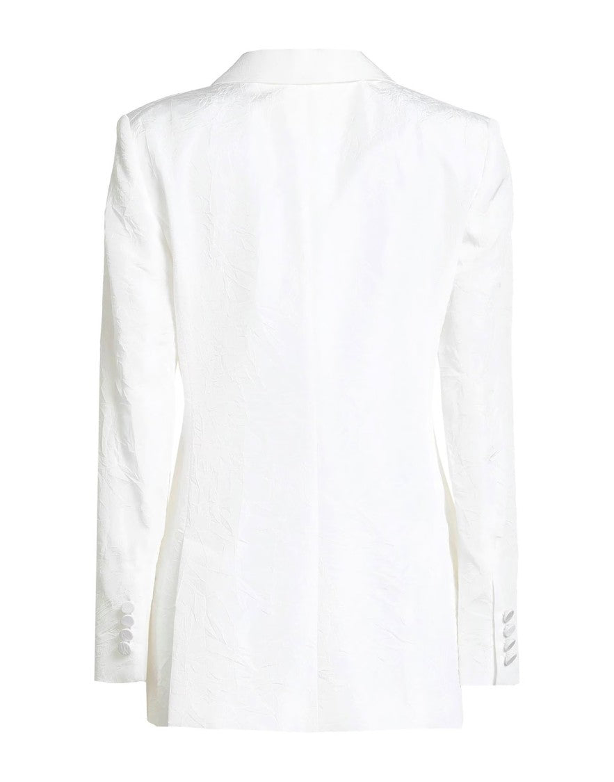 Max Mara Tailored White Jacket With Structured Silhouette