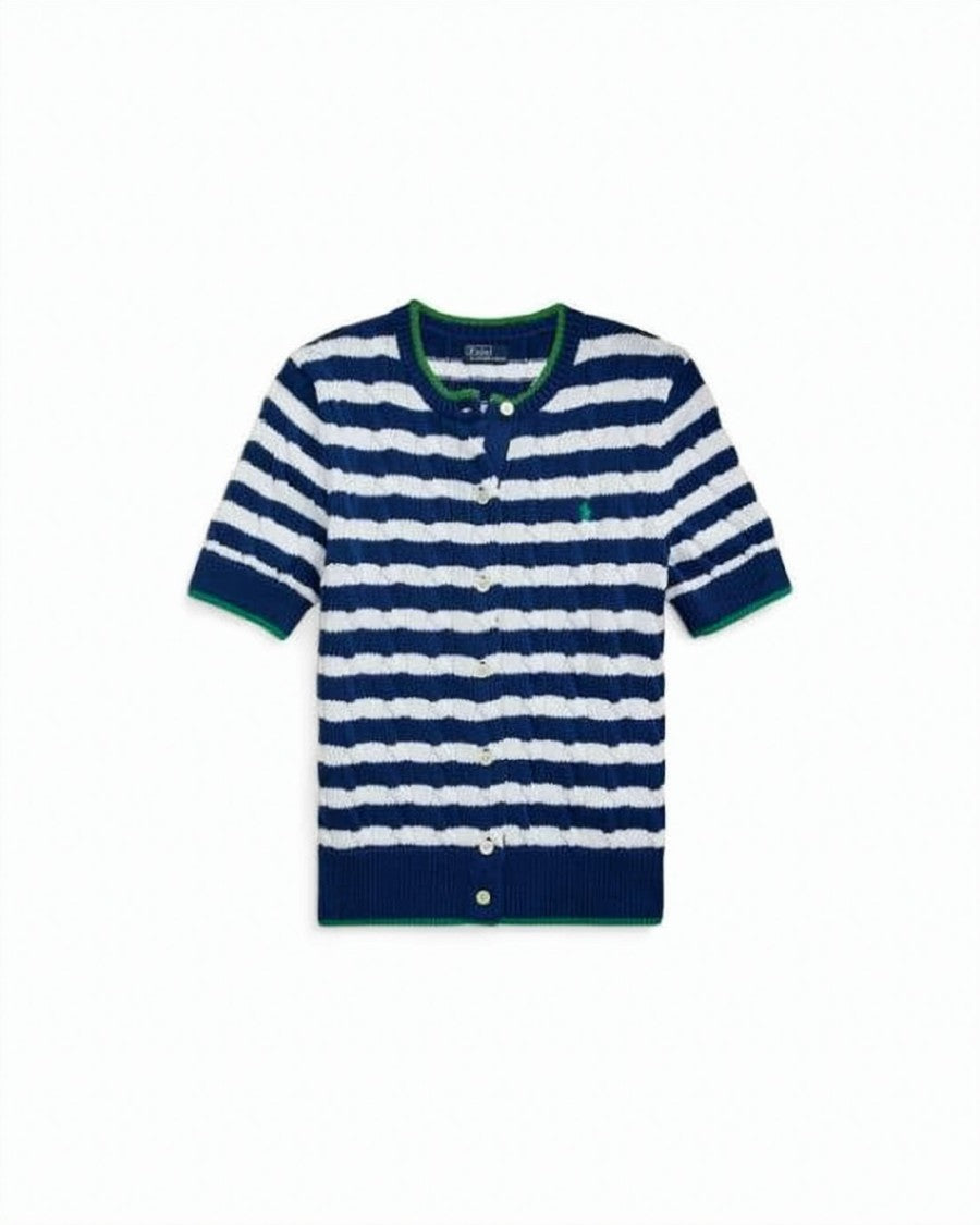 Polo Ralph Lauren Short-Sleeved Stripe Knit Sweater