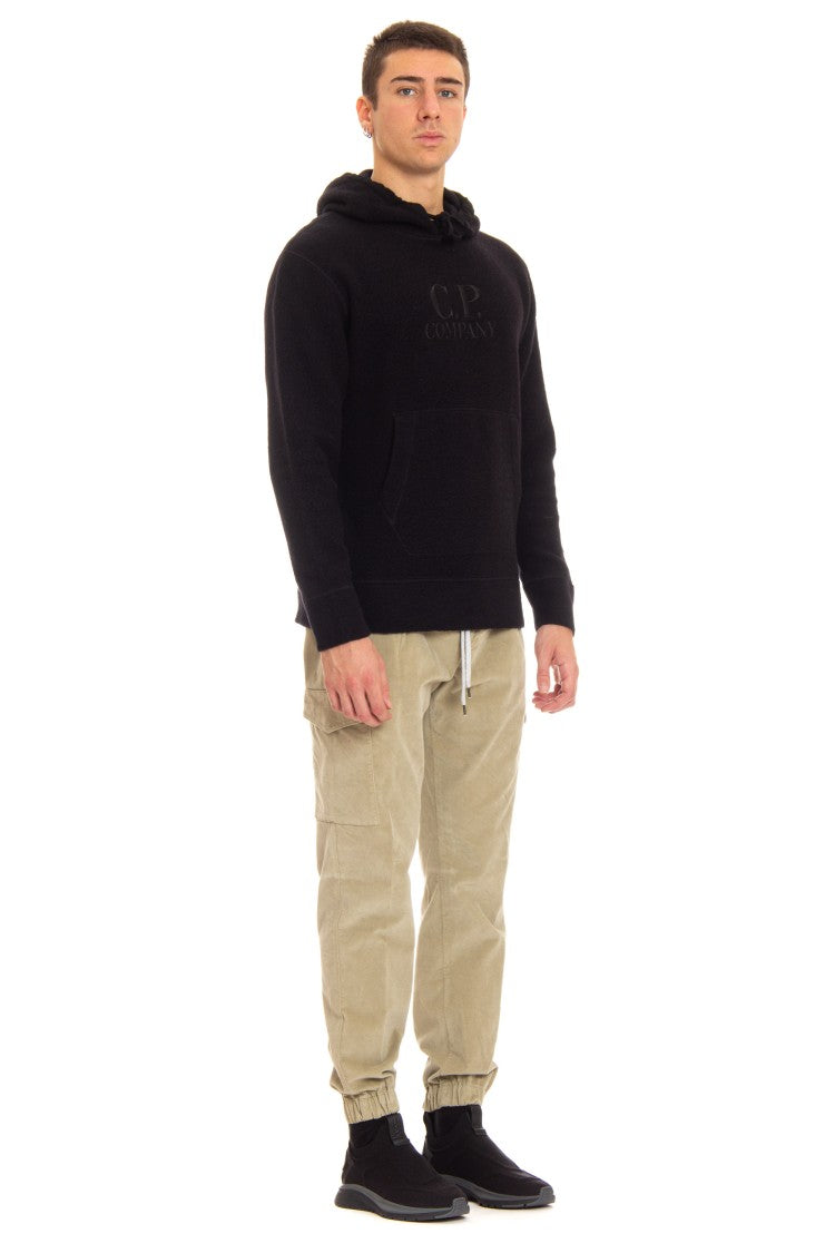 C.P. Company Bear Hoodie Wool With Tone-On-Tone Logo