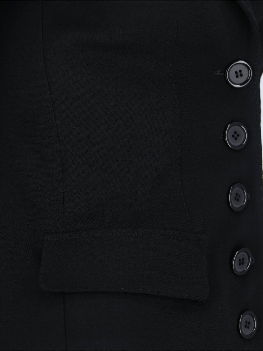 Dolce & Gabbana Tailored Black Jacket With Structured Shoulders And Minimalist Design