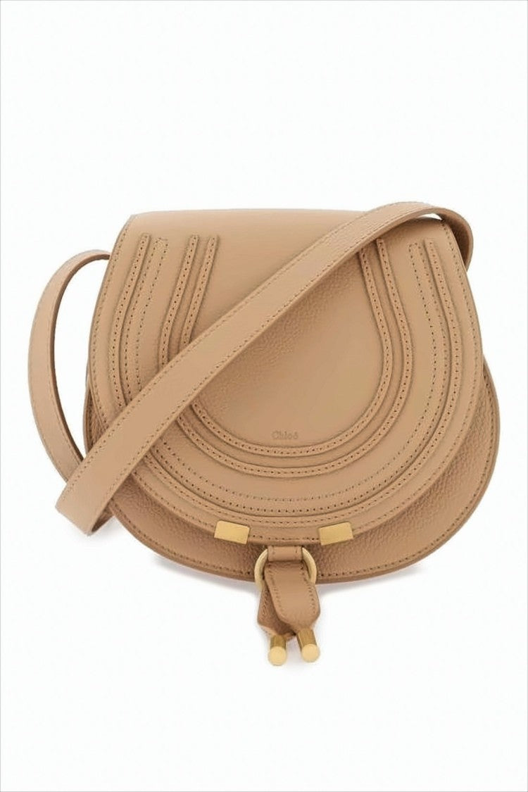 Chloé Half-Moon Structured Crossbody Bag With Layered Stitching