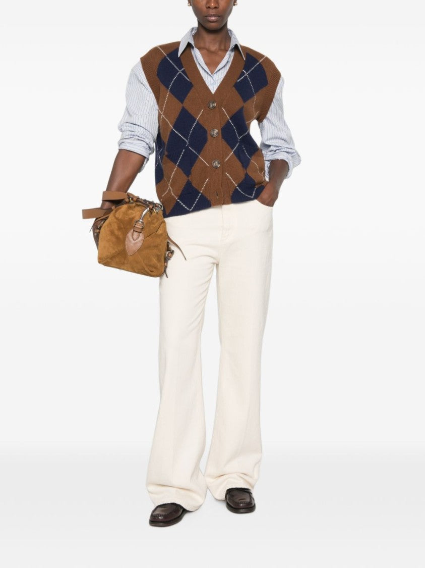 Seafarer Wide-Leg Appliqué 5-Pocket Jeans