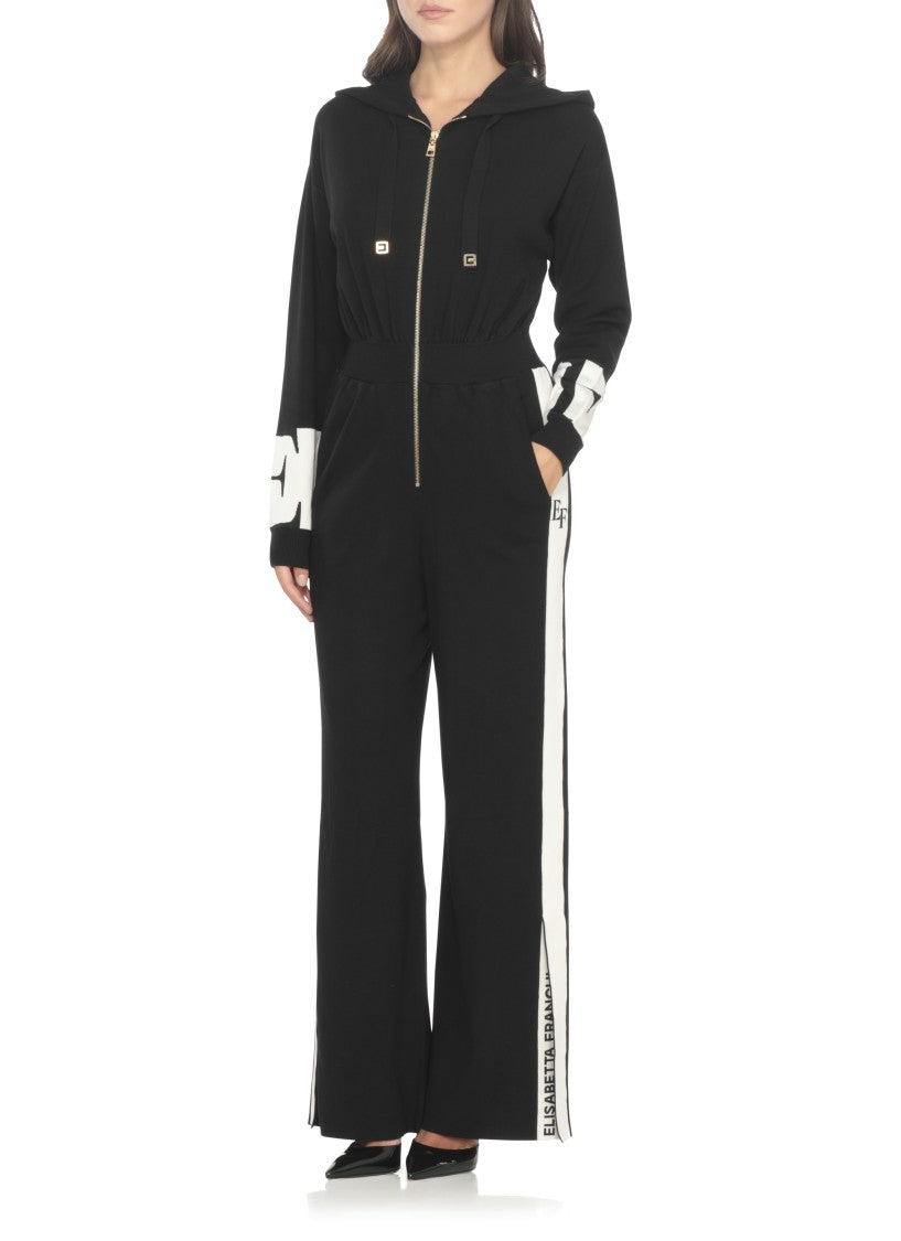 Elisabetta Franchi Viscose Jumpsuit With Hood