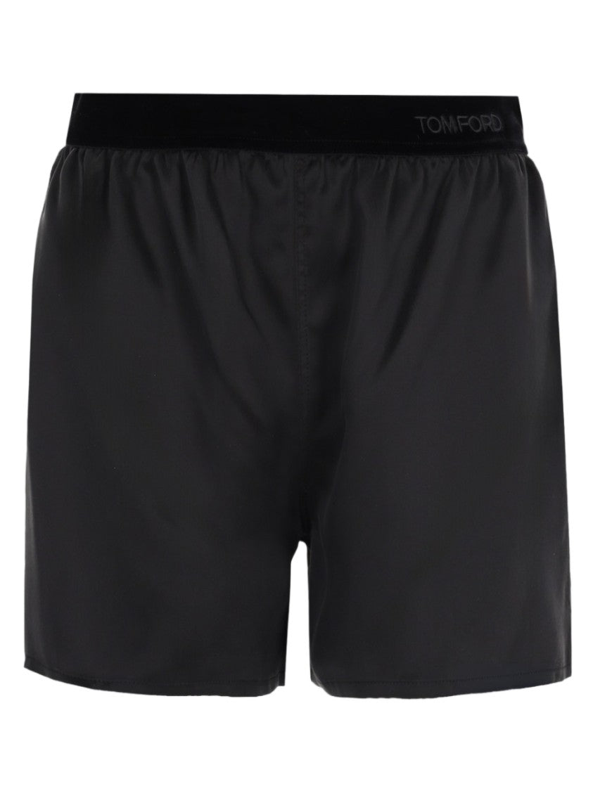 Tom Ford Silk Black Relaxed Fit Shorts