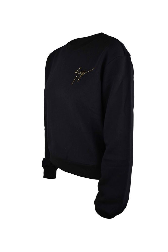 Giuseppe Zanotti Short Black Cotton Sweatshirt
