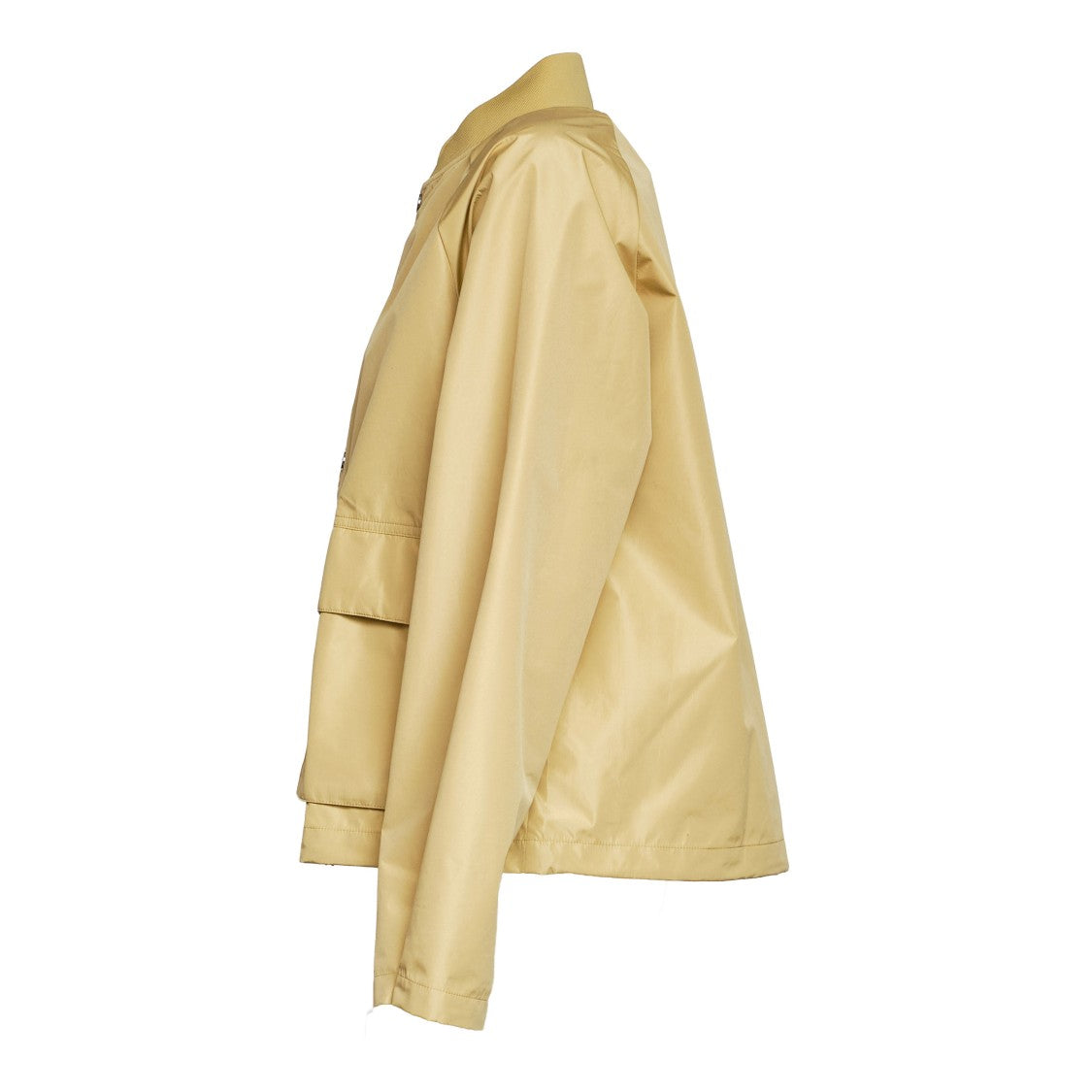Autry Ribbed Collar Snap Button Jacket