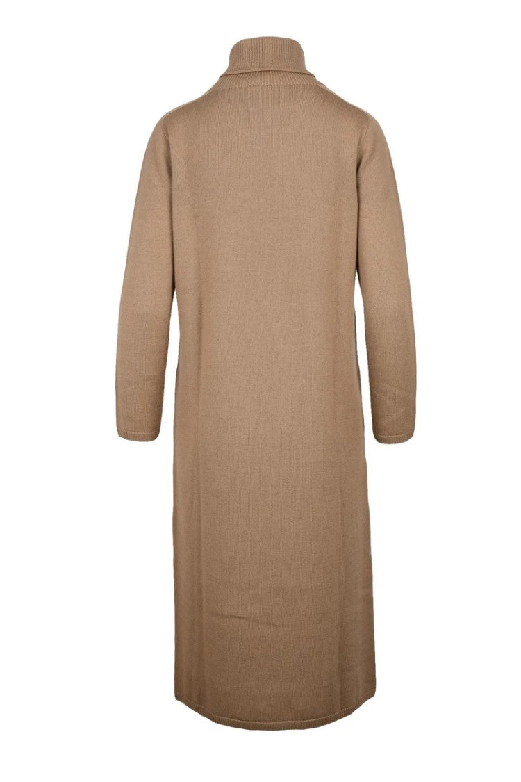 Max Mara Long Dress Virgin Wool - Brown