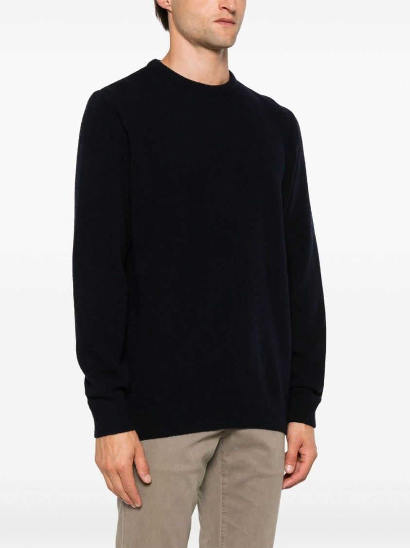 Barbour Ribbed Knit Round Neck Wool Sweater