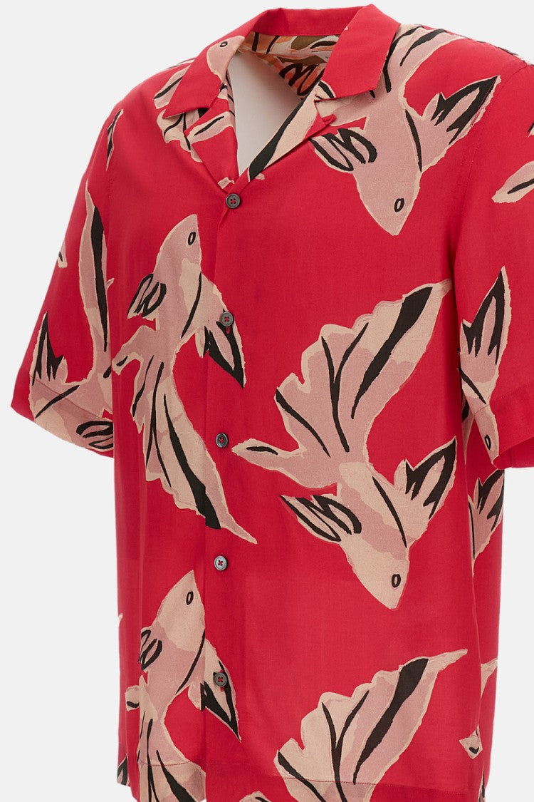 Paul Smith Pink Oversized Printed Short-Sleeve Shirt