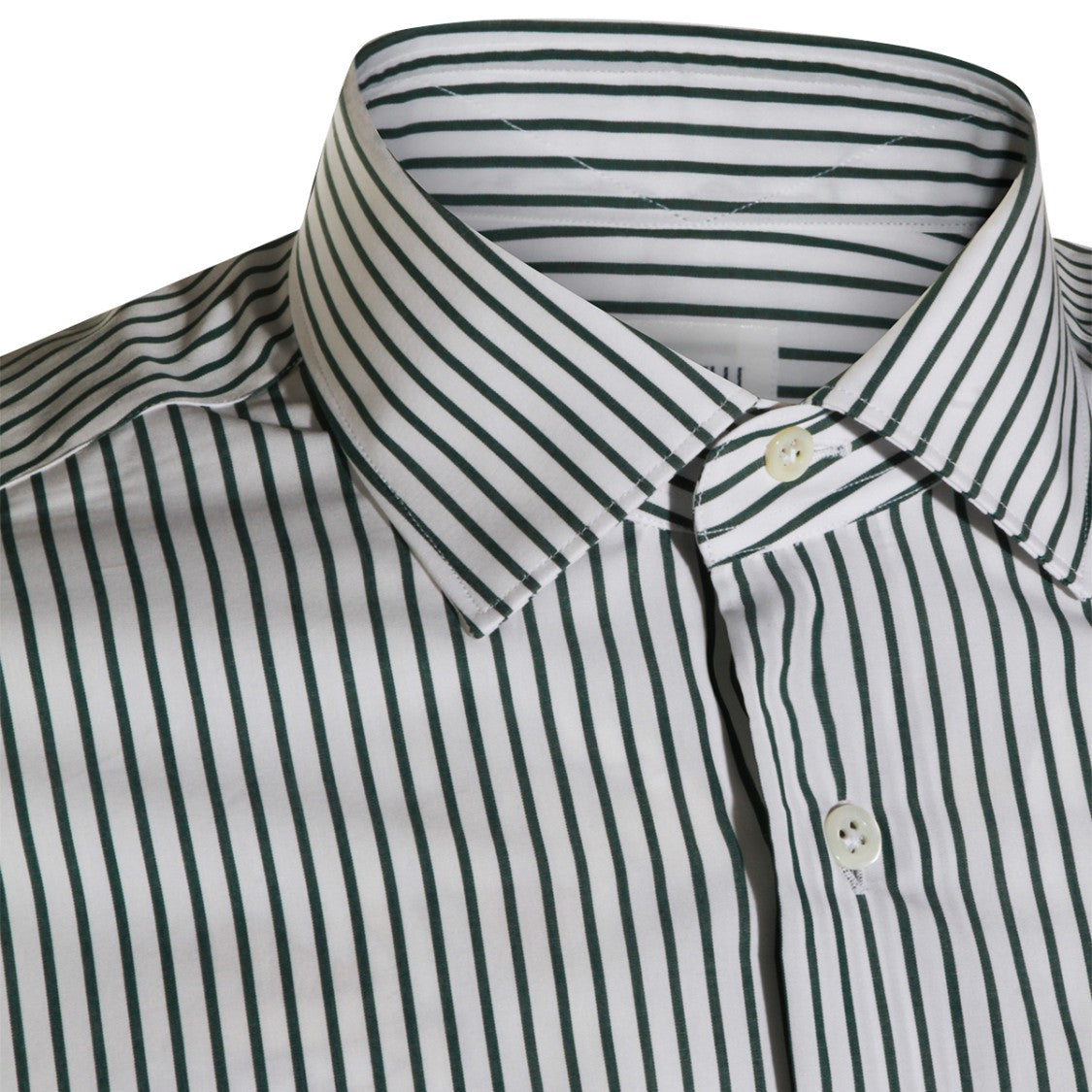 Mazzarelli Long Sleeve Casual Shirt With Vertical Stripes And Contrasting Cuffs