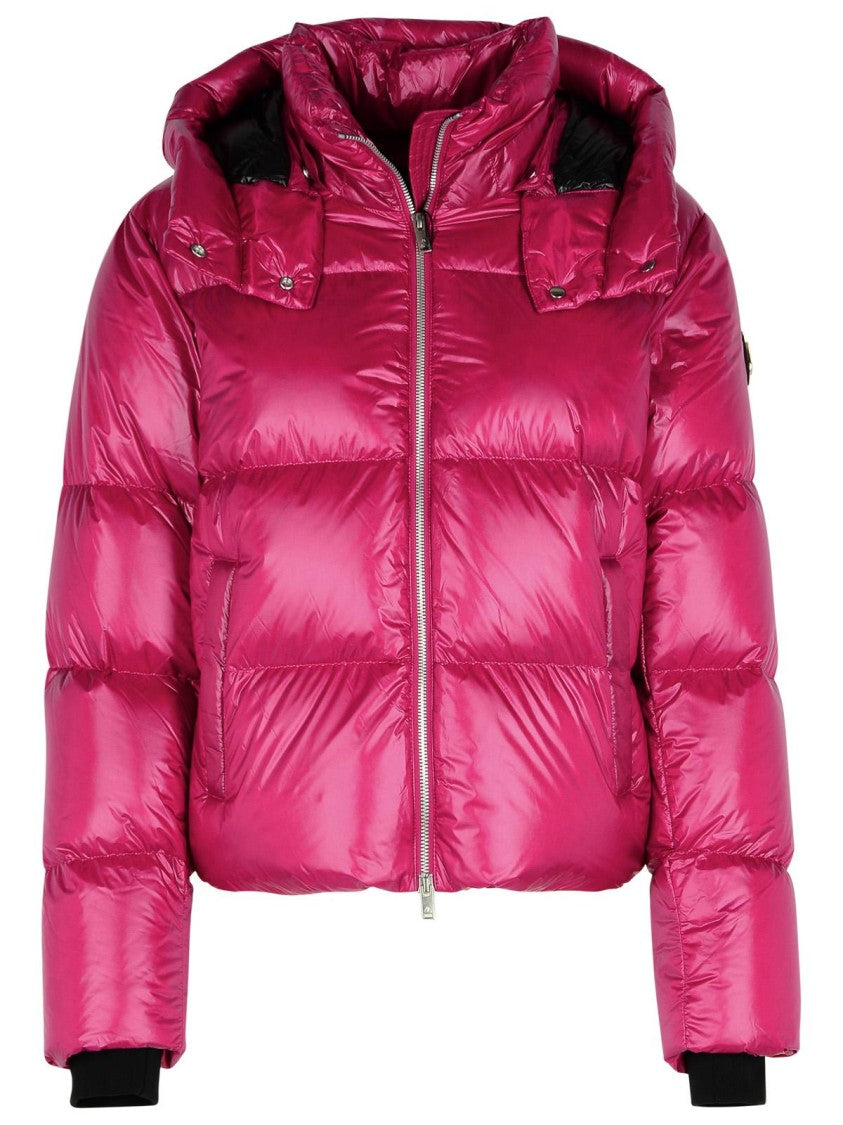 Moose Knuckles Moonstone' Fuchsia Nylon Down Jacket