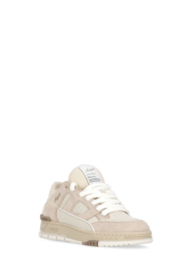 Axel Arigato Beige Smooth Leather And Tech Fabric Breathable Sneakers
