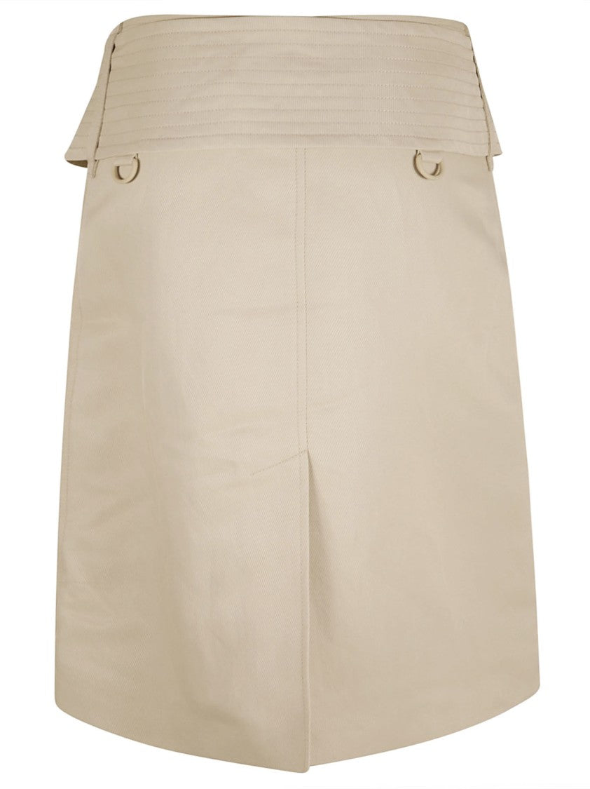 Burberry Structured Skirt With Wide Belt