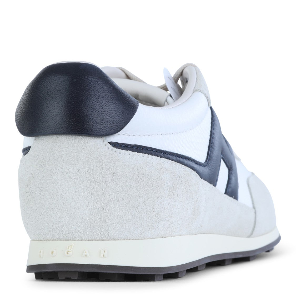 Hogan White And Black Leather Sneakers
