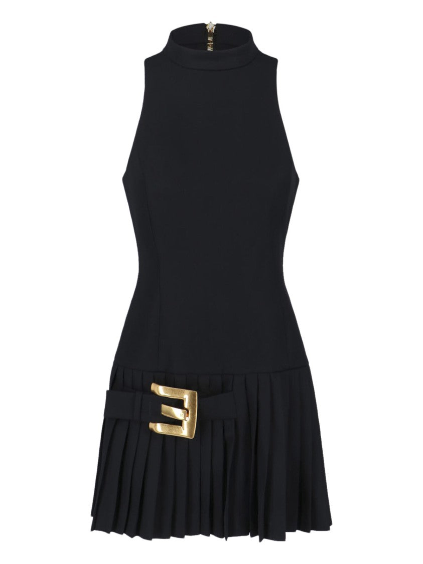 Balmain Mini Wool Dress – Black