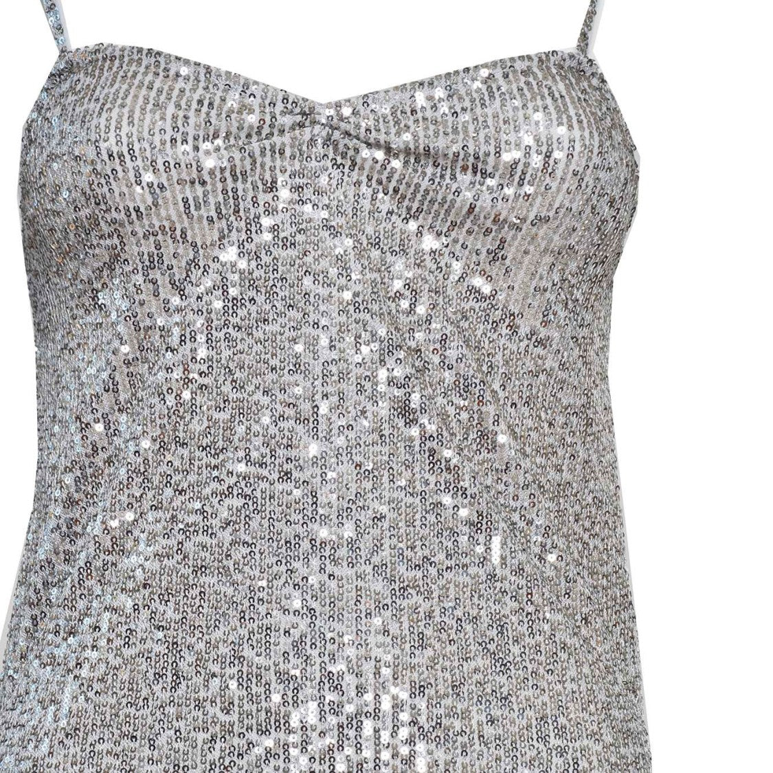 Ermanno Scervino Short Slip Dress With Sequined Mesh