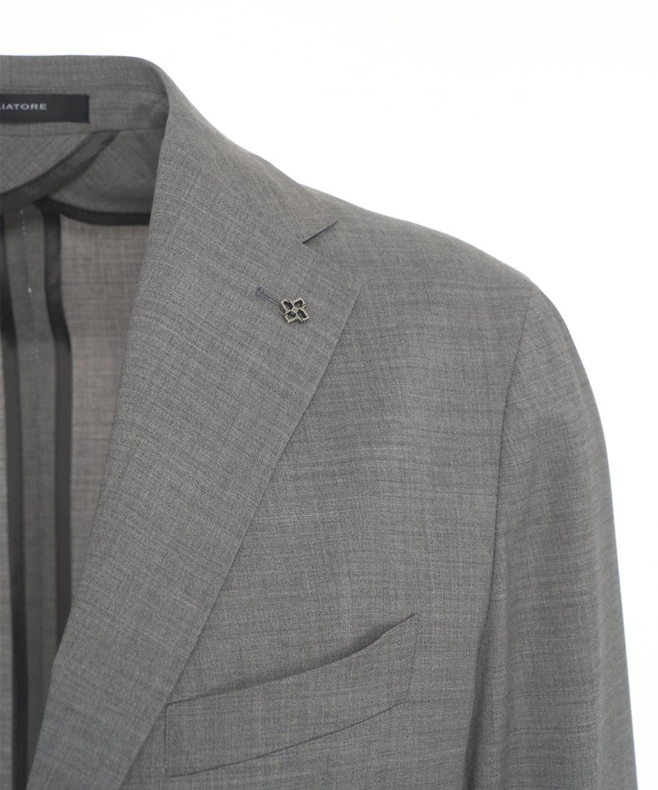 Tagliatore Single-Breasted Virgin Wool Suit With Tailored Silhouette