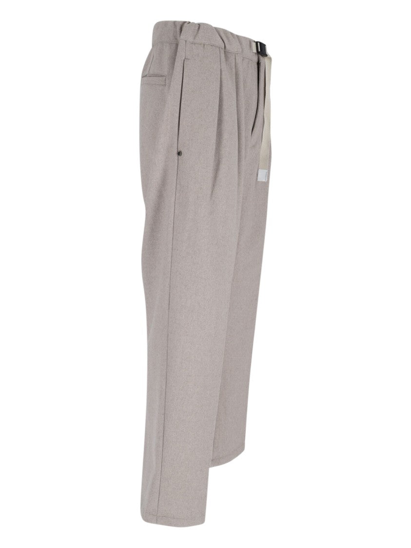 White Sand Wool-Blend Pants – Grey