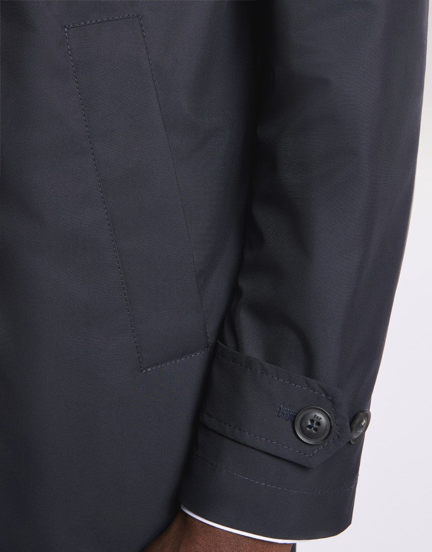 Fay Morning Db Front Trench Coat In Baltic Blue